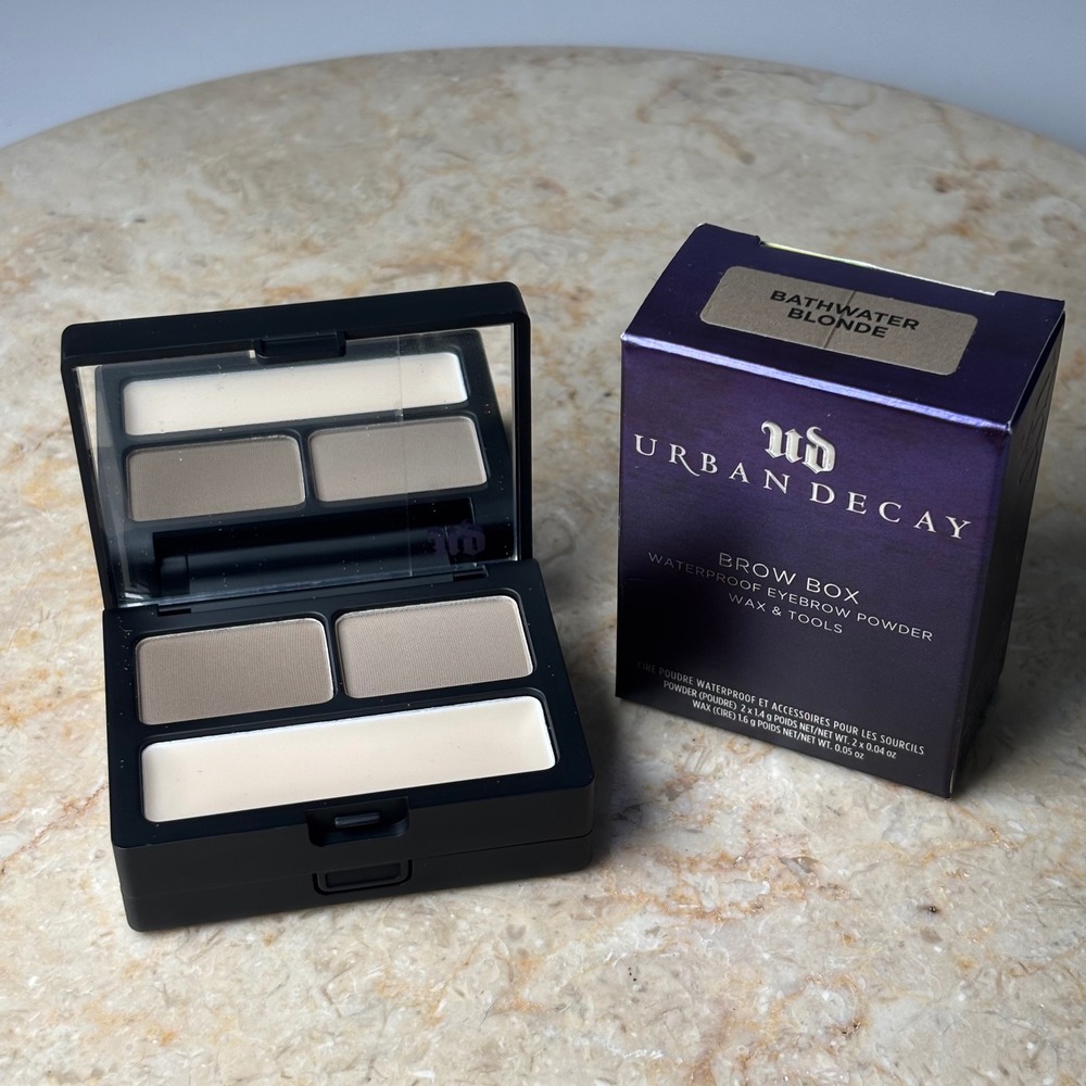 Urban Decay Brow Box Bathwater Blonde Waterproof Eyebrow Powder Wax Tools Kit